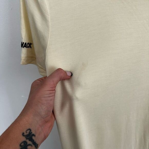 Ganni Pastel Yellow Banana Crewneck T-Shirt Size S Microfloral Snack Spring Time - Picture 8 of 13